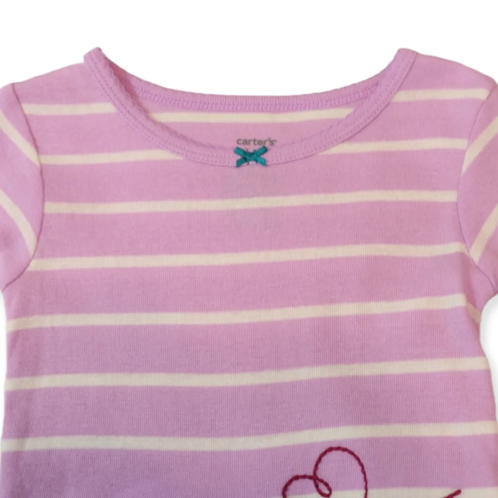 Carter's Cotton Striped Penguin Pajama Sleep Top